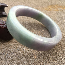 Load image into Gallery viewer, 10% OFF- 57/58/59mm Certified Natural Lavender Jadeite Emerald A Jade HandCarved Bracelet Bangle GX340