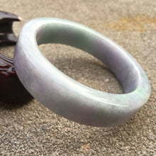 Load image into Gallery viewer, 10% OFF- 57/58/59mm Certified Natural Lavender Jadeite Emerald A Jade HandCarved Bracelet Bangle GX340