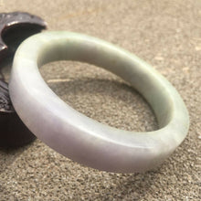 Load image into Gallery viewer, 10% OFF- 55/56/57mm Certified Natural Lavender Jadeite Emerald A Jade HandCarved Bracelet Bangle GX320