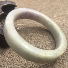 Load image into Gallery viewer, 10% OFF- 55/56/57mm Certified Natural Lavender Jadeite Emerald A Jade HandCarved Bracelet Bangle GX320