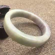 Load image into Gallery viewer, 10% OFF- 55/56/57mm Certified Natural Lavender Jadeite Emerald A Jade HandCarved Bracelet Bangle GX320