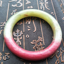 Load image into Gallery viewer, 10% OFF- 54/55/56mm Certified Natural Red Emerald Xiu Jade A HandCarved Round Bracelet Bangle A0027