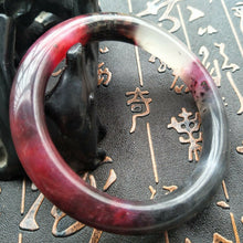 Load image into Gallery viewer, 10% OFF- 60/61/62mm Certified Natural Red Emerald Xiu Jade A HandCarved Round Bracelet Bangle A0026