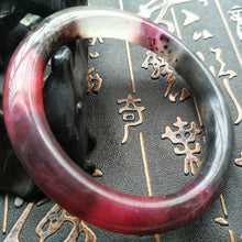 Load image into Gallery viewer, 10% OFF- 60/61/62mm Certified Natural Red Emerald Xiu Jade A HandCarved Round Bracelet Bangle A0026
