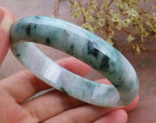 Load image into Gallery viewer, 57/58/59mm Certified Natural 3 Color Jadeite Emerald A Jade HandCarved Bracelet Bangle A-1591