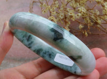 Load image into Gallery viewer, 57/58/59mm Certified Natural 3 Color Jadeite Emerald A Jade HandCarved Bracelet Bangle A-1591