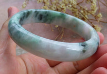 Load image into Gallery viewer, 57/58/59mm Certified Natural 3 Color Jadeite Emerald A Jade HandCarved Bracelet Bangle A-1591