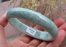 Load image into Gallery viewer, 58/59/60mm Certified Natural Lavender Jadeite Emerald A Jade HandCarved Bracelet Bangle A-9420