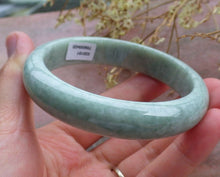 Load image into Gallery viewer, 58/59/60mm Certified Natural Lavender Jadeite Emerald A Jade HandCarved Bracelet Bangle A-9420