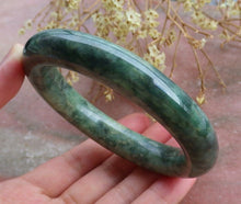 Load image into Gallery viewer, 56/57/58mm Certified Natural Lavender Jadeite Emerald A Jade HandCarved Round Bracelet Bangle A-4692