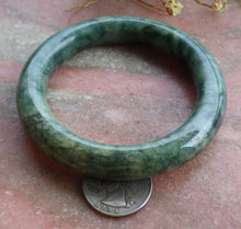 Load image into Gallery viewer, 56/57/58mm Certified Natural Lavender Jadeite Emerald A Jade HandCarved Round Bracelet Bangle A-4692