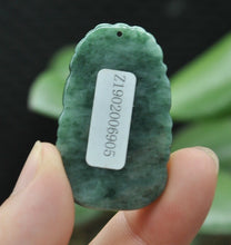 Load image into Gallery viewer, 10% OFF- Certified Natural Jadeite Emerald A*Jade HandCarved Lucky Snake Pendant Z6905