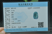 Load image into Gallery viewer, 10% OFF- Certified Natural Jadeite Emerald A*Jade HandCarved Lucky Snake Pendant Z6905
