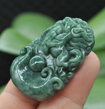 Load image into Gallery viewer, 10% OFF- Certified Natural Jadeite Emerald A*Jade HandCarved Lucky Horse Pendant Z6908