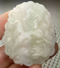 Load image into Gallery viewer, 10% OFF- Certified Natural Jadeite Emerald A*Jade HandCarved Lucky Horse-Monkey Pendant A8986
