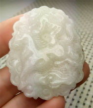 Load image into Gallery viewer, 10% OFF- Certified Natural Jadeite Emerald A*Jade HandCarved Lucky Horse-Monkey Pendant A8986