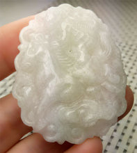 Load image into Gallery viewer, 10% OFF- Certified Natural Jadeite Emerald A*Jade HandCarved Lucky Horse-Monkey Pendant A8986