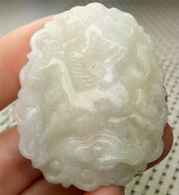 Load image into Gallery viewer, 10% OFF- Certified Natural Jadeite Emerald A*Jade HandCarved Lucky Horse-Monkey Pendant A8986
