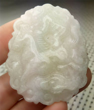 Load image into Gallery viewer, 10% OFF- Certified Natural Jadeite Emerald A*Jade HandCarved Lucky Horse-Monkey Pendant A8986