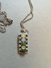 Load image into Gallery viewer, 10% OFF- Certified Natural Multi-Color Icy Jadeite Emerald A*Jade Bead Pendant-925 Sterling Silver Necklace