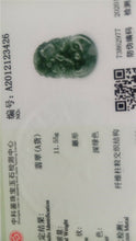 Load image into Gallery viewer, 10% OFF- Certified Natural Jadeite Emerald A*Jade HandCarved Lucky Ox Cow Pendant A3426