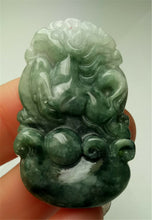 Load image into Gallery viewer, 10% OFF- Certified Natural Jadeite Emerald A*Jade HandCarved Lucky Horse Pendant A3405