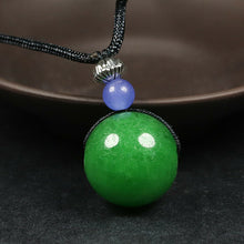 Load image into Gallery viewer, 10% OFF- Certified Natural Jadeite Emerald A Jade Bead Pendant-Necklace with Gift Box