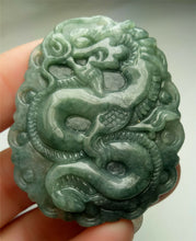 Load image into Gallery viewer, 10% OFF- Certified Natural Jadeite Emerald A*Jade HandCarved Lucky Dragon Pendant A3399