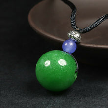 Load image into Gallery viewer, 10% OFF- Certified Natural Jadeite Emerald A Jade Bead Pendant-Necklace with Gift Box