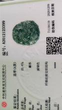 Load image into Gallery viewer, 10% OFF- Certified Natural Jadeite Emerald A*Jade HandCarved Lucky Dragon Pendant A3399