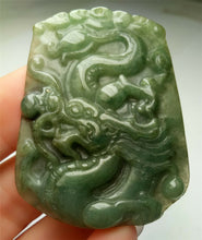 Load image into Gallery viewer, 10% OFF- Certified Natural Jadeite Emerald A*Jade HandCarved Lucky Dragon Pendant A3185