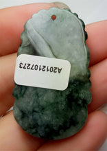 Load image into Gallery viewer, 10% OFF- Certified Natural Jadeite Emerald A*Jade HandCarved Lucky Snake Pendant A7273