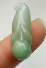 Load image into Gallery viewer, 10% OFF- Certified Natural Jadeite Emerald A*Jade HandCarved Lucky Morning Glory Pendant A9934