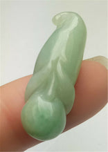 Load image into Gallery viewer, 10% OFF- Certified Natural Jadeite Emerald A*Jade HandCarved Lucky Morning Glory Pendant A9934