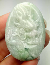 Load image into Gallery viewer, 10% OFF- Certified Natural Jadeite Emerald A*Jade HandCarved Lucky Dragon Pendant A0693