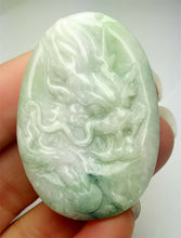 Load image into Gallery viewer, 10% OFF- Certified Natural Jadeite Emerald A*Jade HandCarved Lucky Dragon Pendant A0693