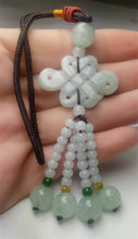 Load image into Gallery viewer, 10% OFF- Certified Natural Jadeite Emerald A*Jade HandCarved Lucky Safe Car Rearview Mirror Pendant Lucky Hanging Ornament Decor A1033