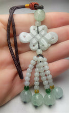 Load image into Gallery viewer, 10% OFF- Certified Natural Jadeite Emerald A*Jade HandCarved Lucky Safe Car Rearview Mirror Pendant Lucky Hanging Ornament Decor A1033