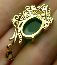 Load image into Gallery viewer, 10% OFF- Certified Natural Emerald A*Jade Handcrafted Lucky Phoenix Pendant-GP 925 Sterling Silver Necklace with Gift Box