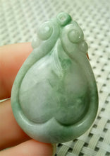 Load image into Gallery viewer, 10% OFF- Certified Natural Jadeite Emerald A*Jade HandCarved Lucky Water Drop Pendant A9215