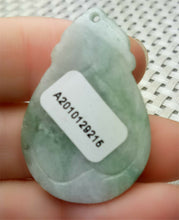 Load image into Gallery viewer, 10% OFF- Certified Natural Jadeite Emerald A*Jade HandCarved Lucky Water Drop Pendant A9215