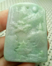 Load image into Gallery viewer, 10% OFF- Certified Natural Jadeite Emerald A*Jade HandCarved Beautiful Landscape Pendant A0088