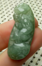 Load image into Gallery viewer, 10% OFF- Certified Natural Oily Green Jadeite Emerald A*Jade HandCarved Lucky Dragon-Pixiu Pendant A2826