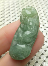 Load image into Gallery viewer, 10% OFF- Certified Natural Oily Green Jadeite Emerald A*Jade HandCarved Lucky Dragon-Pixiu Pendant A2826