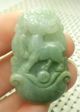 Load image into Gallery viewer, 10% OFF- Certified Natural Jadeite Emerald A*Jade HandCarved Lucky Sheep Pendant A0234