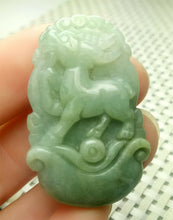 Load image into Gallery viewer, 10% OFF- Certified Natural Jadeite Emerald A*Jade HandCarved Lucky Sheep Pendant A0234