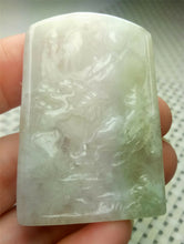 Load image into Gallery viewer, 10% OFF- Certified Natural Lavender Jadeite Emerald A*Jade HandCarved Beautiful Landscape Pendant A0100