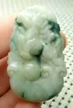 Load image into Gallery viewer, 10% OFF- Certified Natural Jadeite Emerald A*Jade HandCarved Lucky Horse Pendant A0226