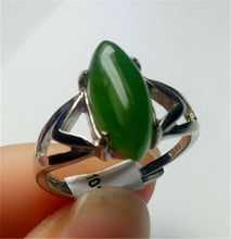 Load image into Gallery viewer, 10% OFF- Certified Natural Green Emerald A*Jade HandCrafted Jade Pendant Silver Ring A1995 (Free Size)