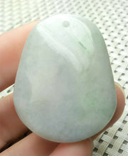 Load image into Gallery viewer, 10% OFF- Certified Natural Lavender Jadeite Emerald A*Jade HandCarved Blessing Safe &amp; Sound Jade Pendant A4638
